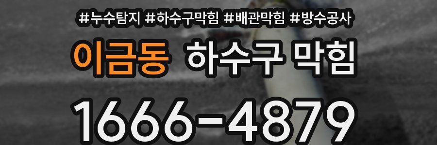 이금동 하수구 막힘