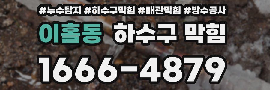 이홀동 하수구 막힘