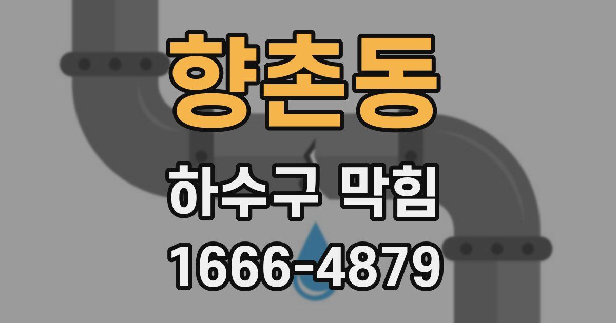 향촌동 하수구 막힘