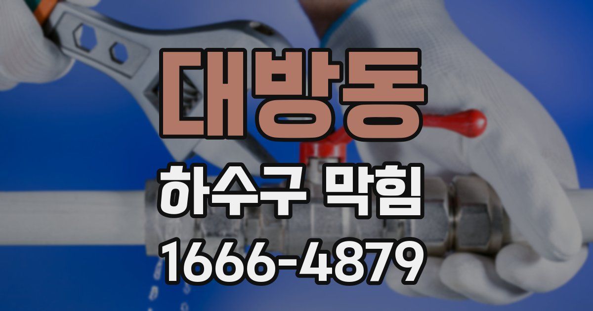 대방동 하수구 막힘