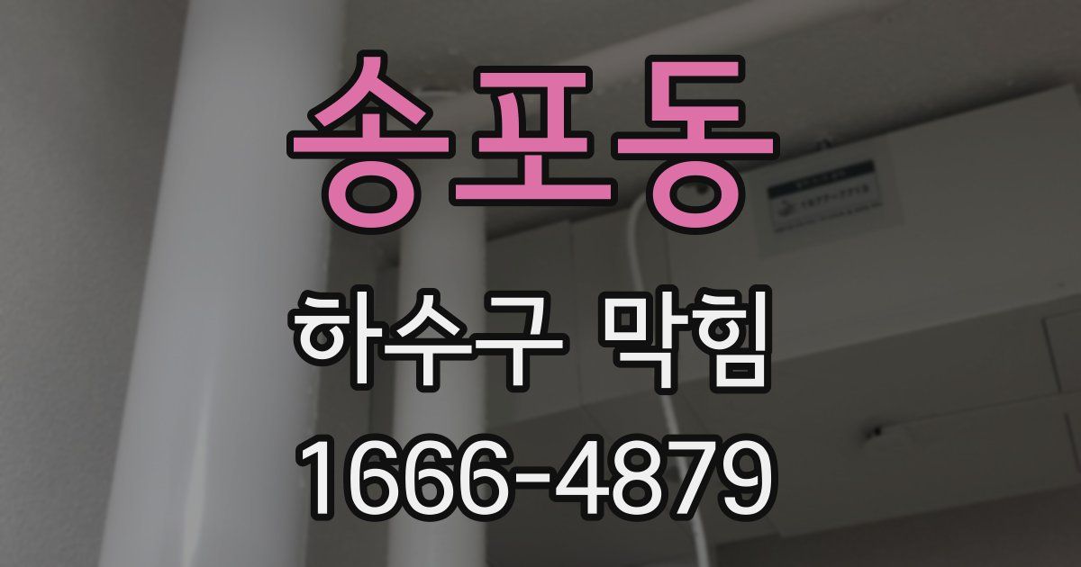 송포동 하수구 막힘