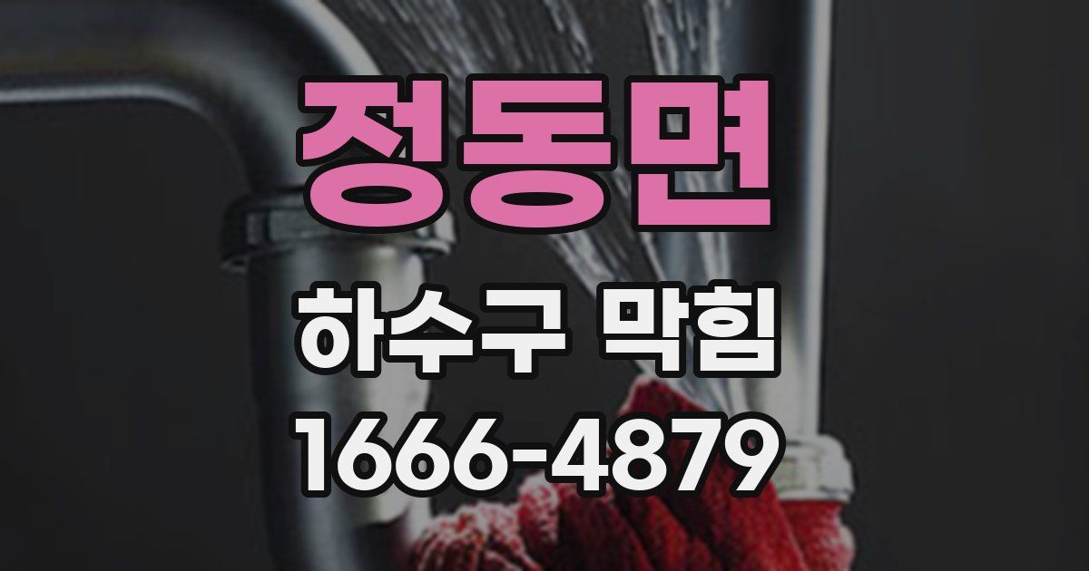 정동면 하수구 막힘