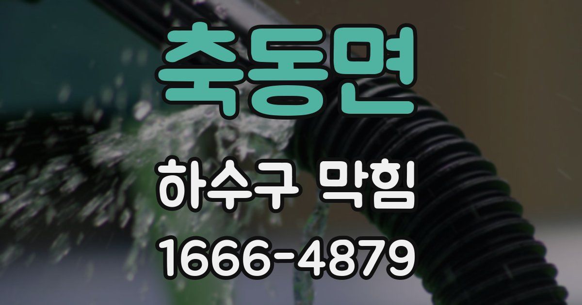 축동면 하수구 막힘