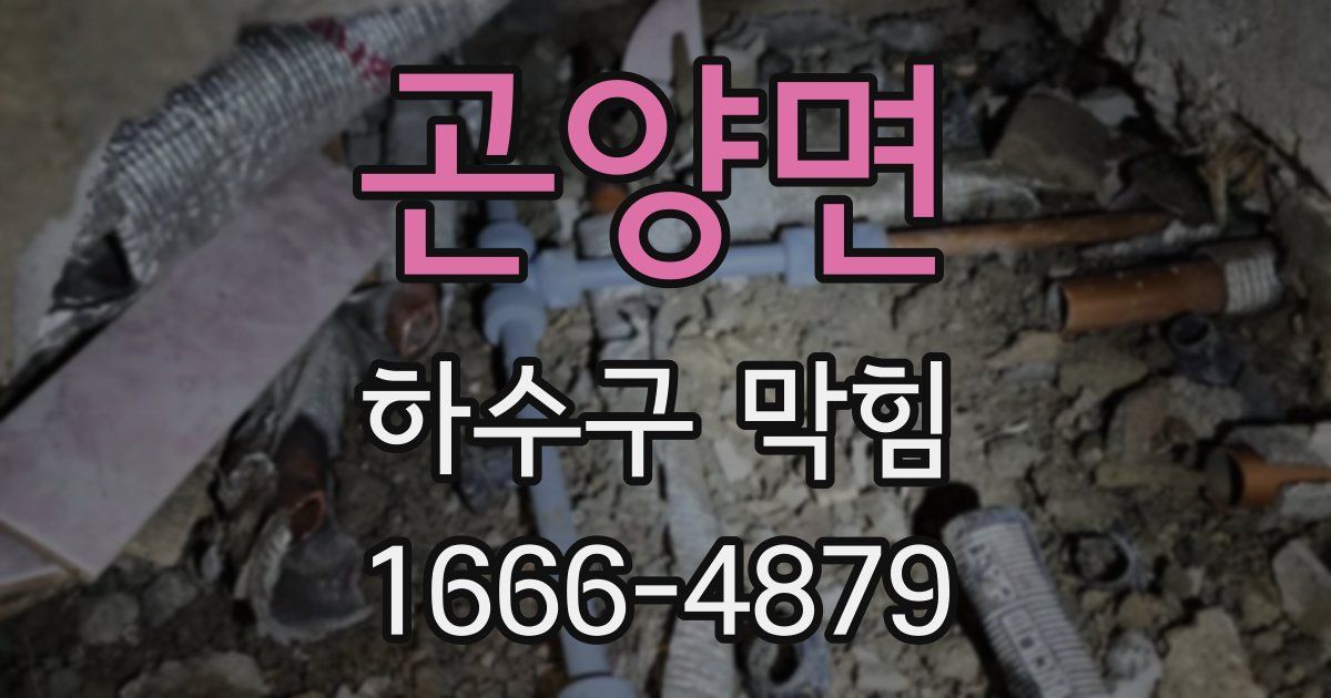 곤양면 하수구 막힘