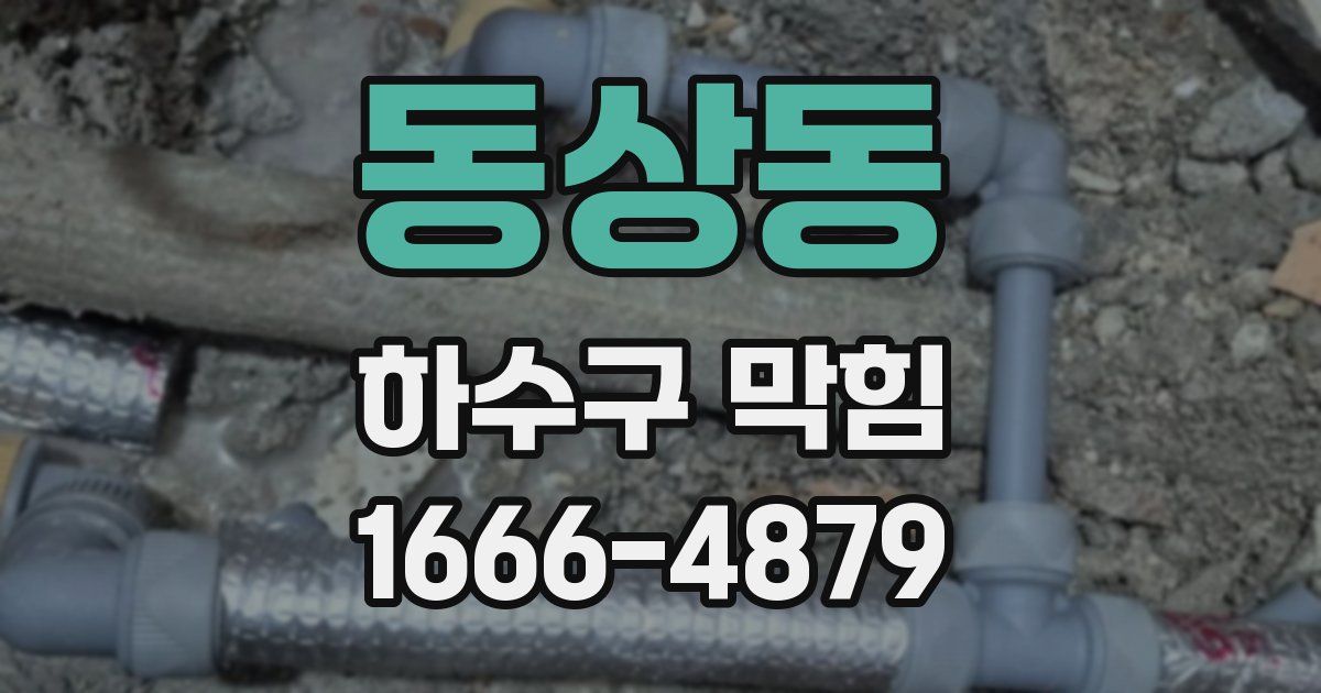 동상동 하수구 막힘