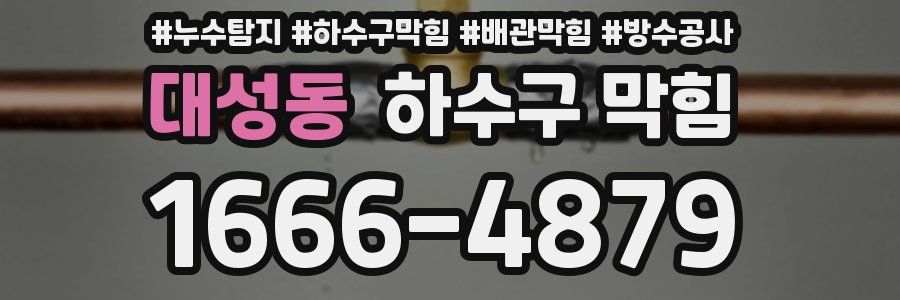 대성동 하수구 막힘
