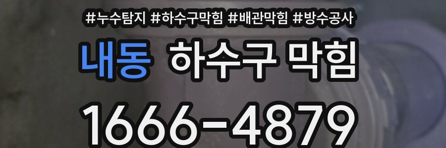 내동 하수구 막힘