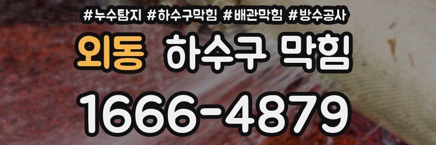 외동 하수구 막힘