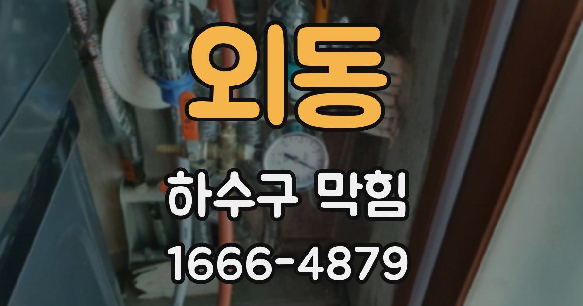 외동 하수구 막힘