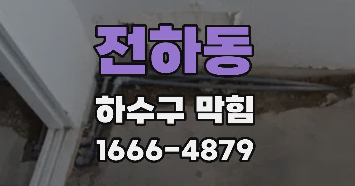전하동 하수구 막힘