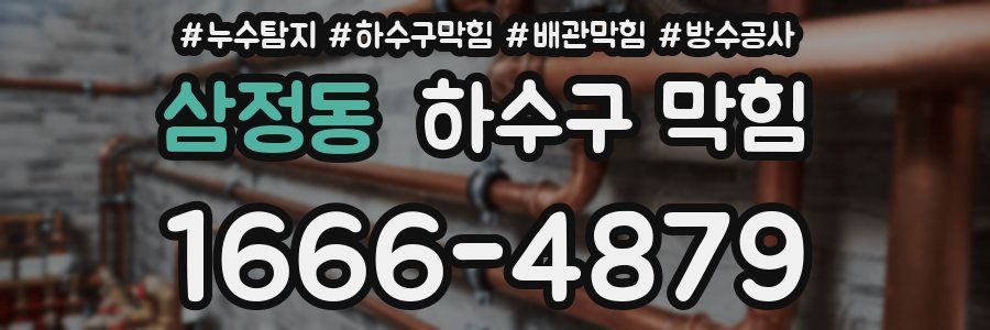 삼정동 하수구 막힘