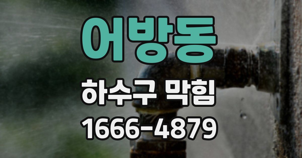 어방동 하수구 막힘