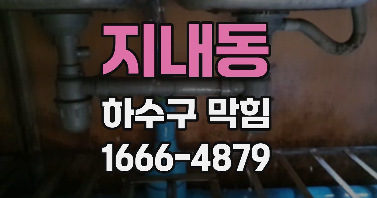 지내동 하수구 막힘