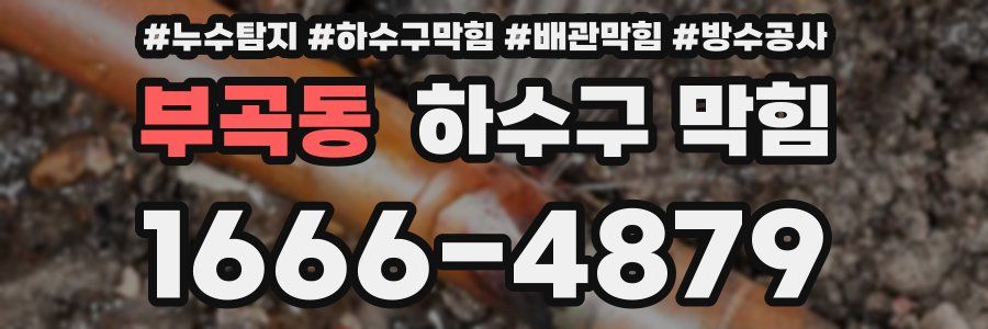 부곡동 하수구 막힘
