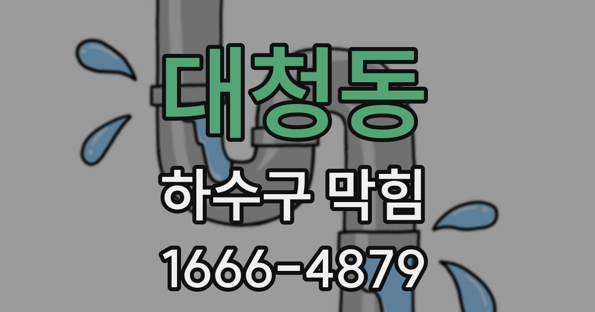 대청동 하수구 막힘