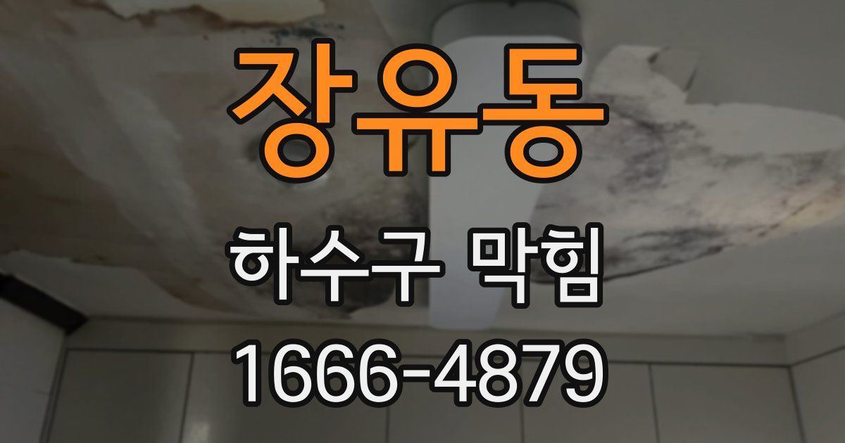 장유동 하수구 막힘