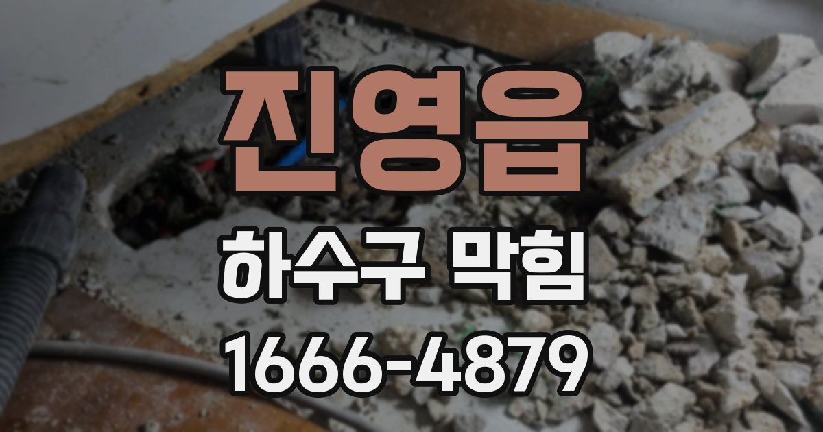 진영읍 하수구 막힘