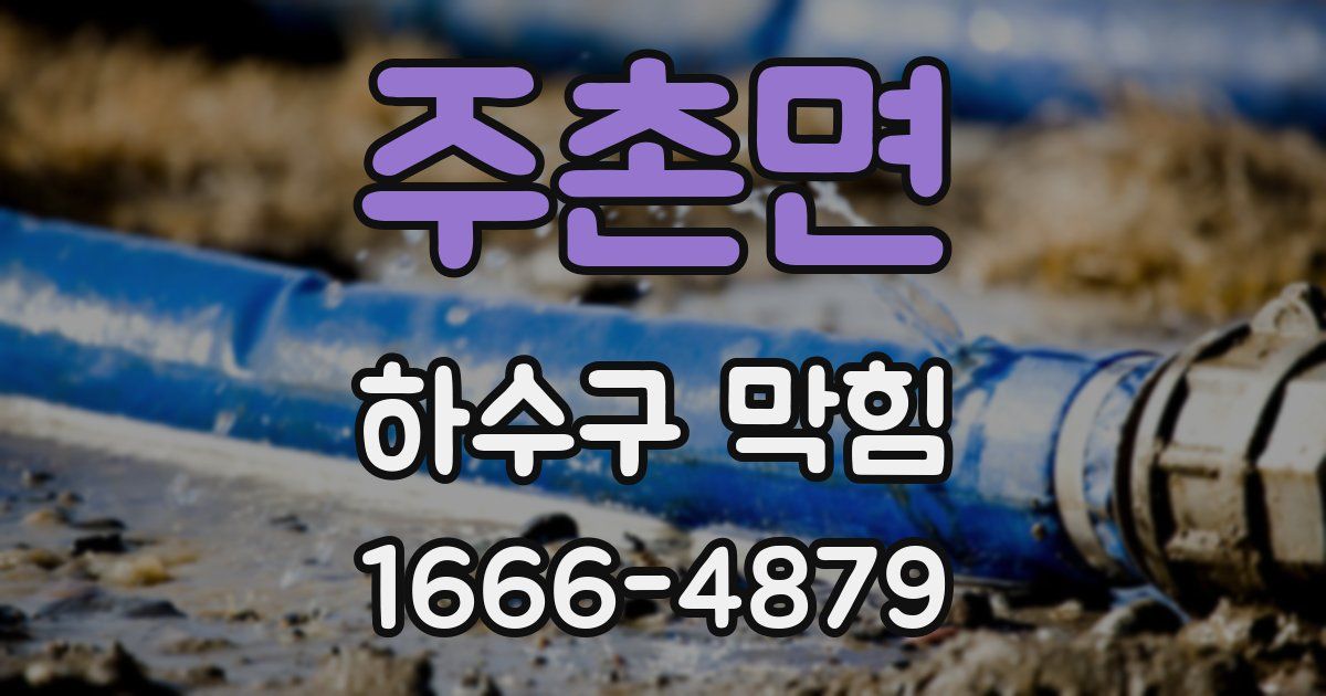 주촌면 하수구 막힘