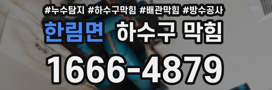 한림면 하수구 막힘
