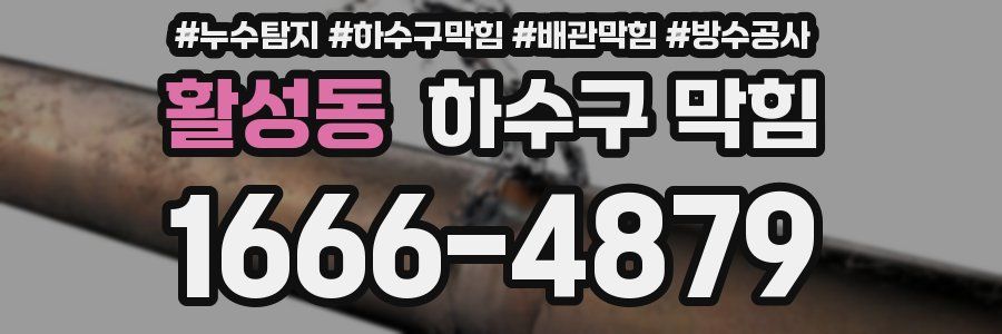 활성동 하수구 막힘