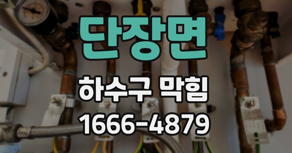 단장면 하수구 막힘