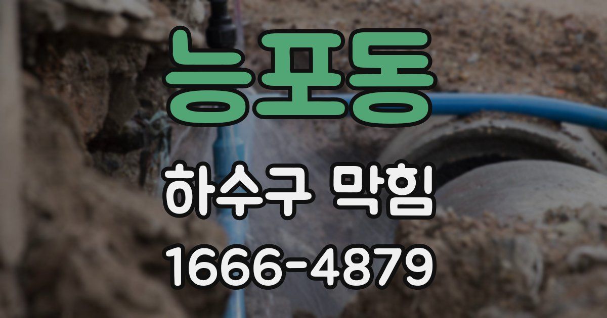 능포동 하수구 막힘