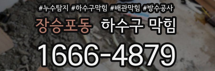 장승포동 하수구 막힘