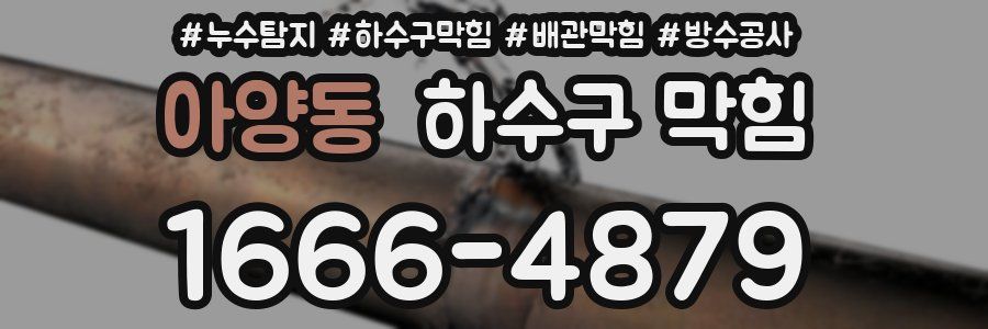 아양동 하수구 막힘