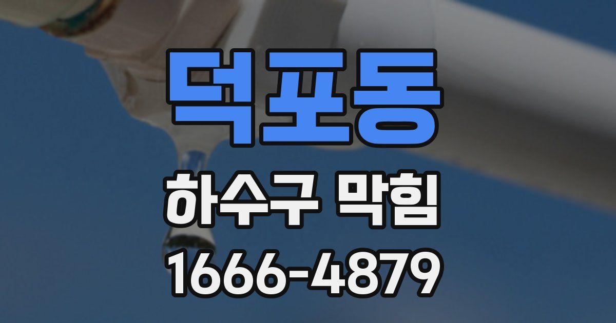 덕포동 하수구 막힘