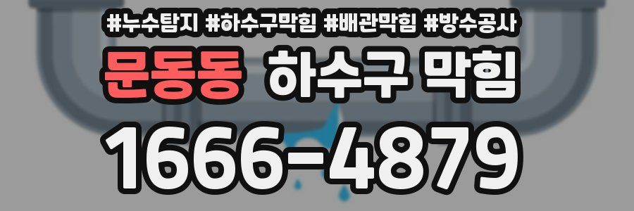 문동동 하수구 막힘