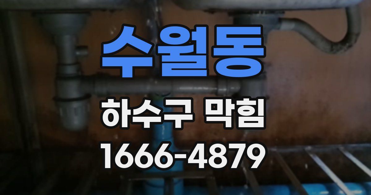 수월동 하수구 막힘