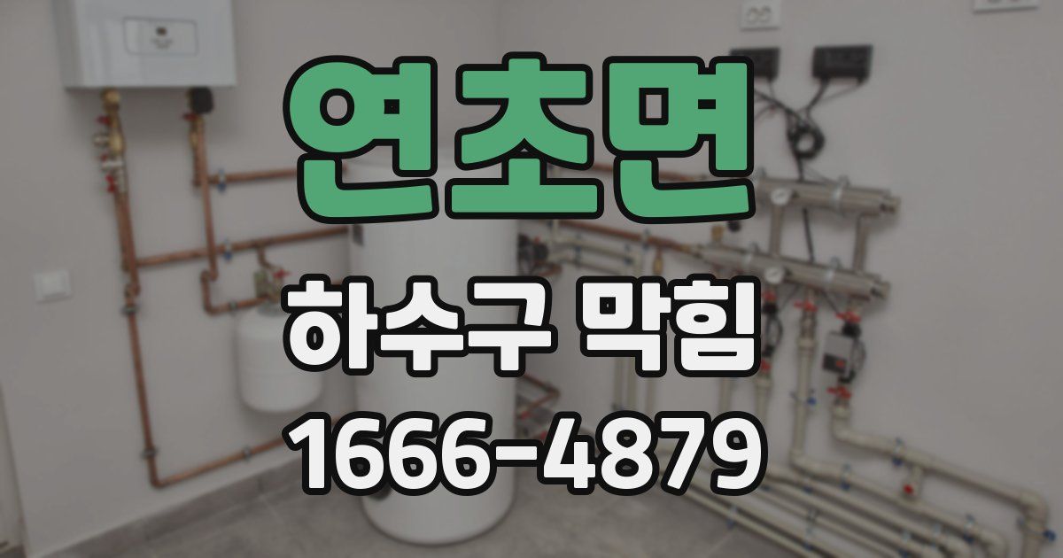 연초면 하수구 막힘