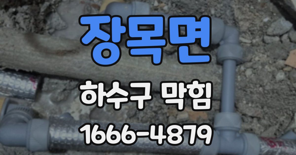 장목면 하수구 막힘