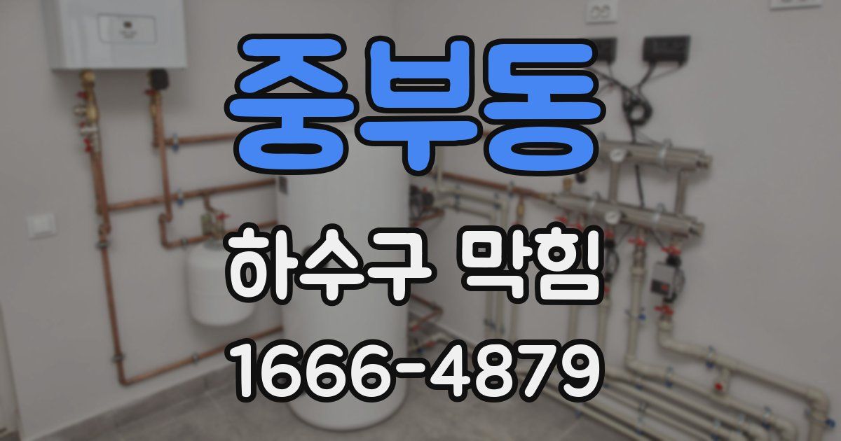 중부동 하수구 막힘