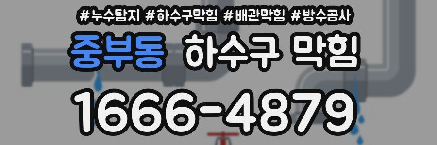 중부동 하수구 막힘
