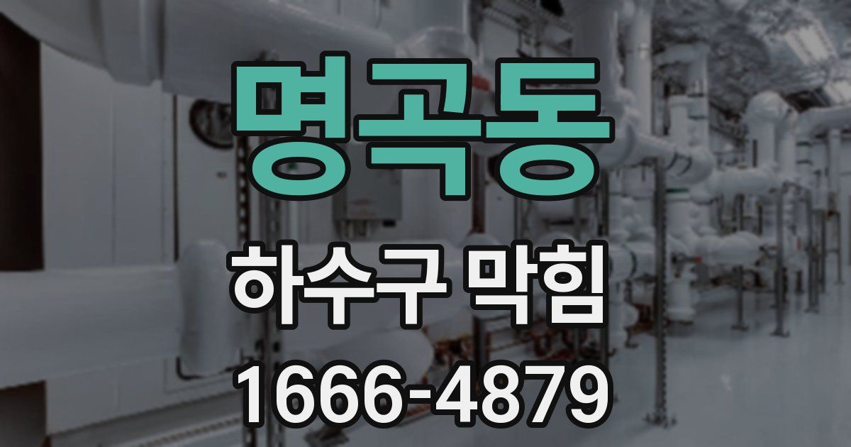 명곡동 하수구 막힘