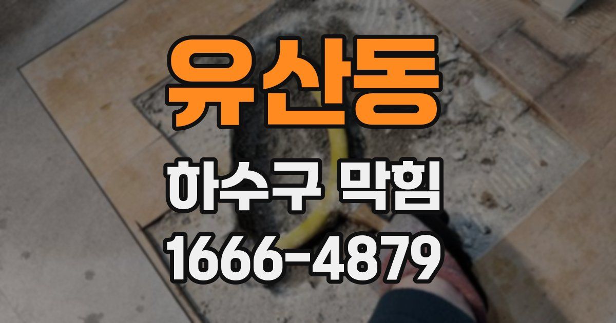 유산동 하수구 막힘