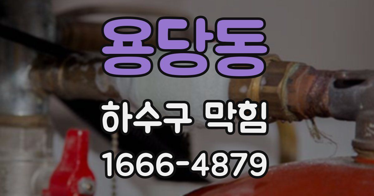 용당동 하수구 막힘