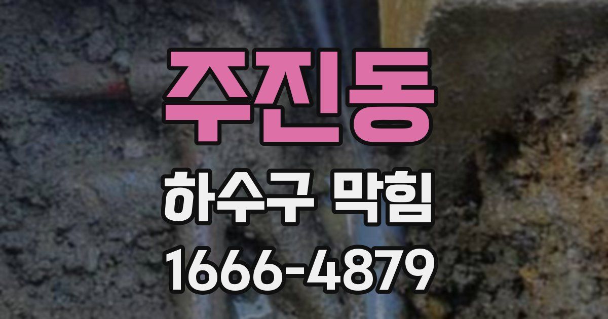주진동 하수구 막힘
