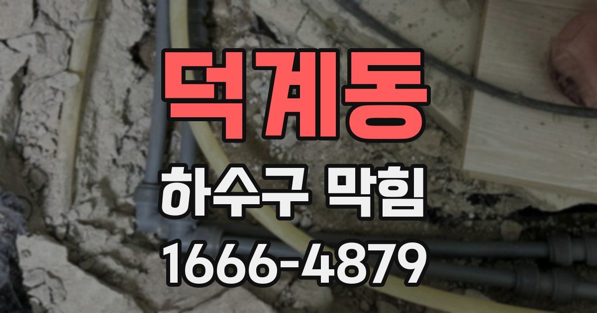 덕계동 하수구 막힘