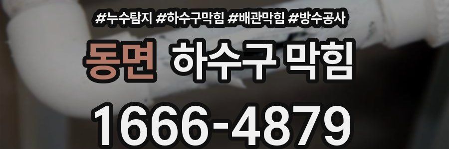 동면 하수구 막힘