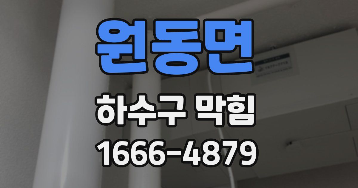 원동면 하수구 막힘