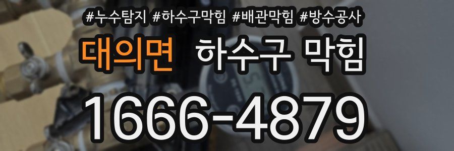 대의면 하수구 막힘