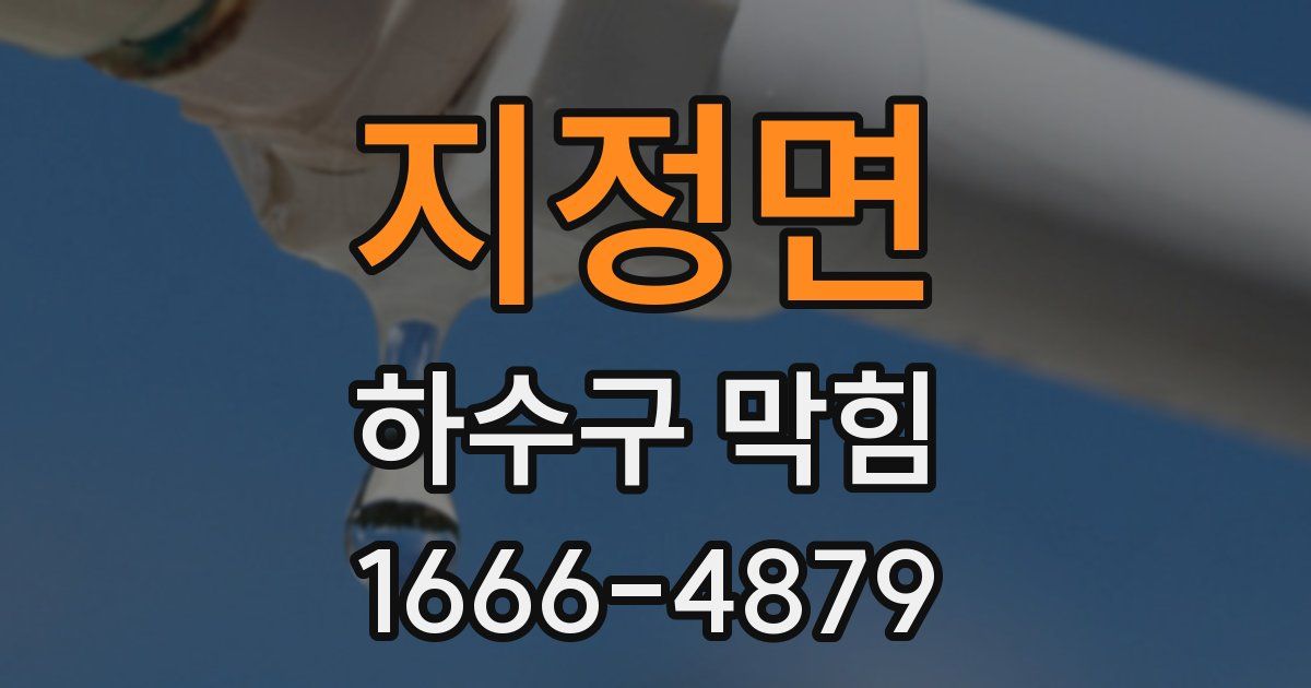 지정면 하수구 막힘