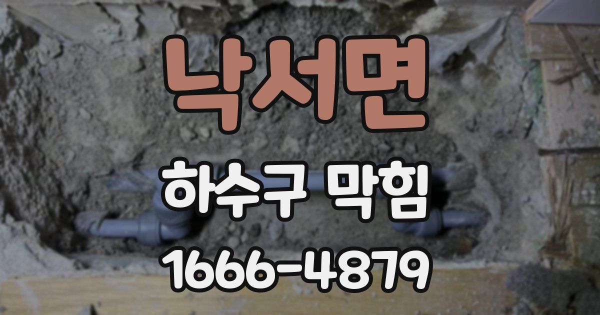 낙서면 하수구 막힘