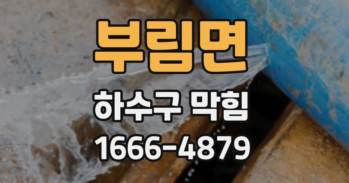 부림면 하수구 막힘