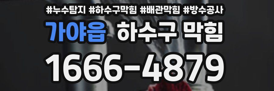 가야읍 하수구 막힘