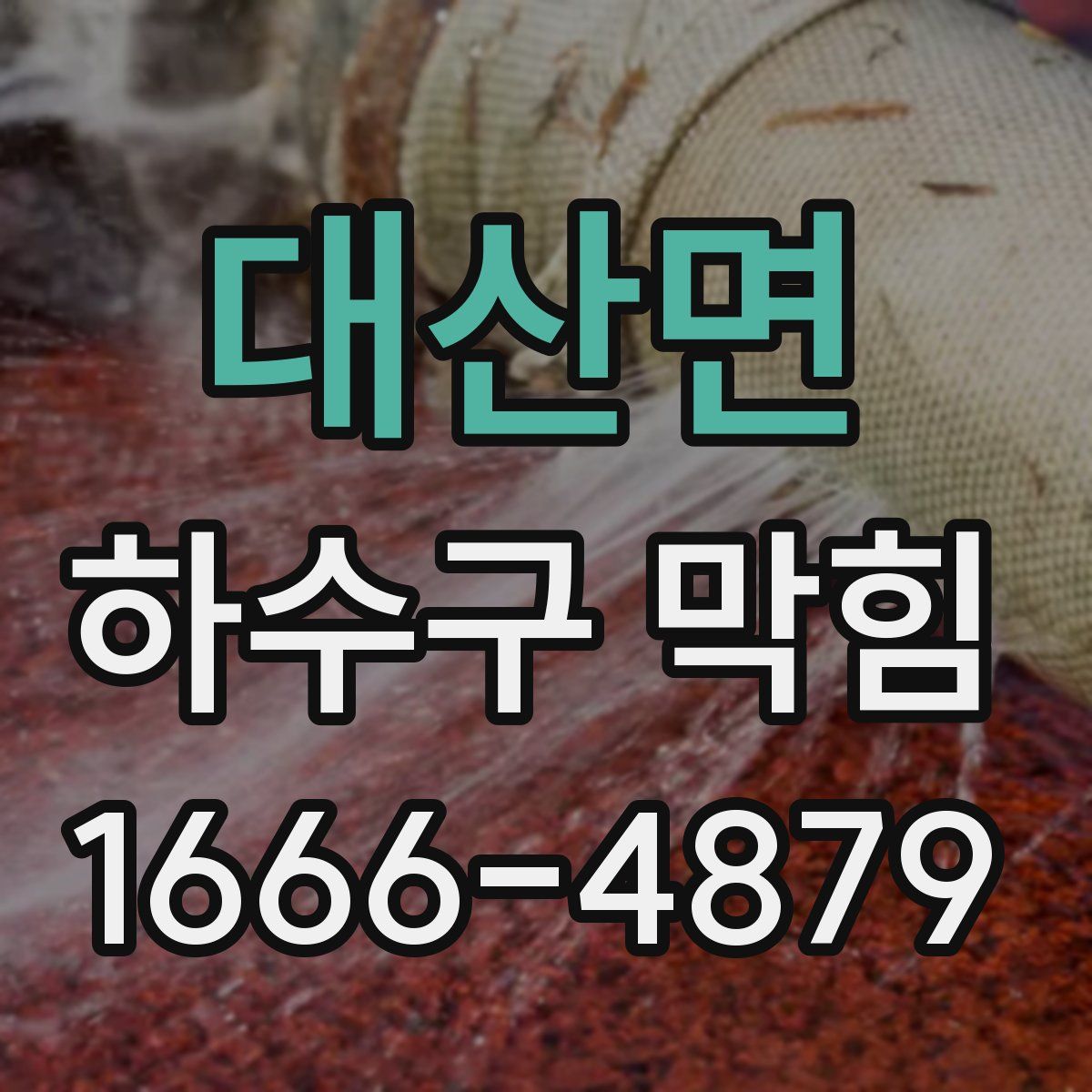대산면 하수구 막힘