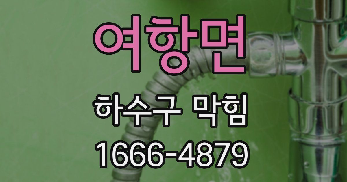 여항면 하수구 막힘