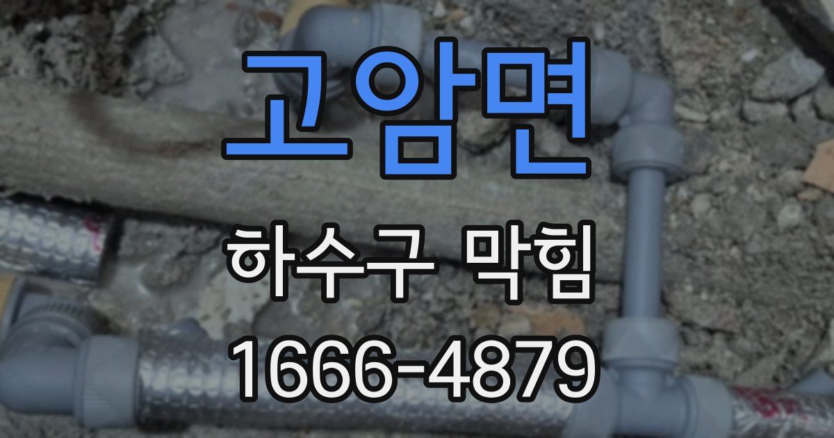고암면 하수구 막힘